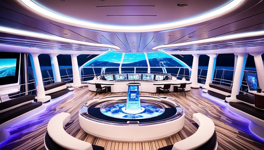 Cutting-edge technology on a luxury cruise ship